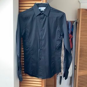 Zara super slim fit small black shirt